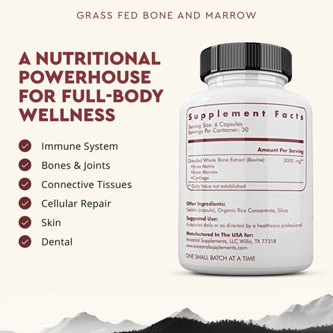 Ancestral Supplements Grass Fed Beef Bone and Marrow Vitamins & Supplements Ancestral Supplements