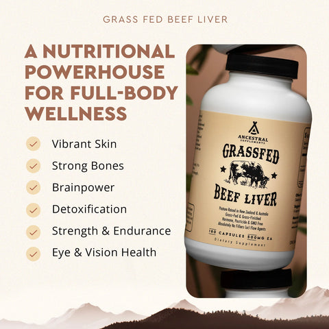 Ancestral Supplements Grass Fed Beef Liver Vitamins & Supplements Ancestral Supplements