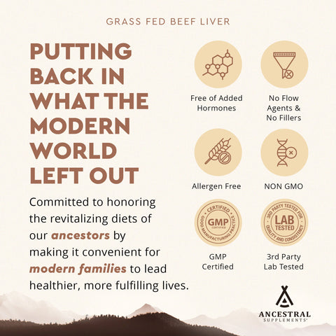 Ancestral Supplements Grass Fed Beef Liver Vitamins & Supplements Ancestral Supplements