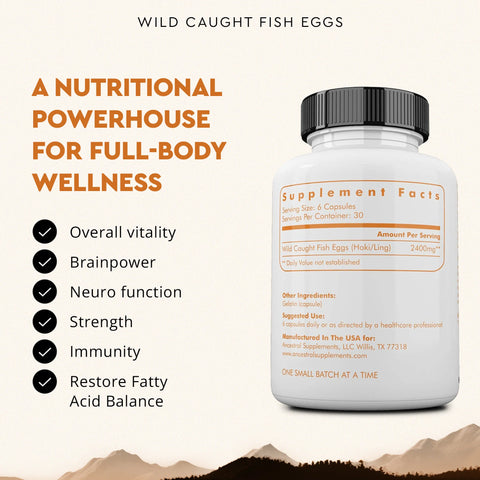 Ancestral Supplements Wild Caught Fish Eggs Vitamins & Supplements Ancestral Supplements