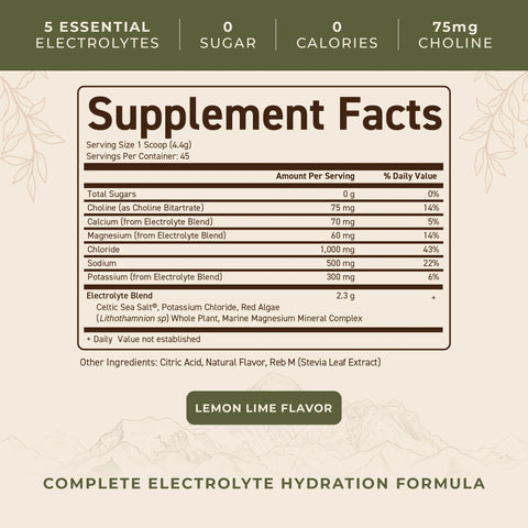 Ancestral Electrolytes Lemon Lime Electrolytes Ancestral Supplements