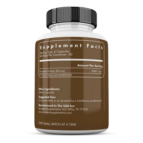 Ancestral Supplements Grass Fed Beef Kidney