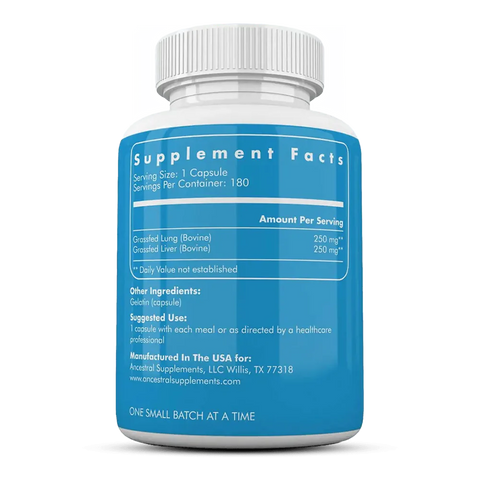 Ancestral Supplements Grass Fed Beef Lung