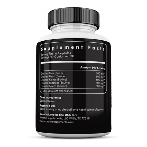 Ancestral Supplements Grass Fed Beef Organs