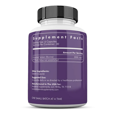 Ancestral Supplements Grass Fed Beef Spleen