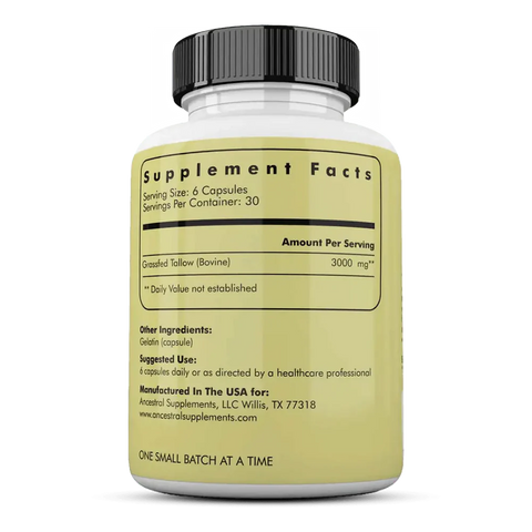 Ancestral Supplements Grass Fed Beef Tallow