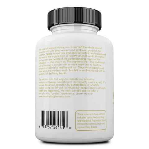 Ancestral Supplements Grass Fed Gallbladder w/Ox Bile and Liver