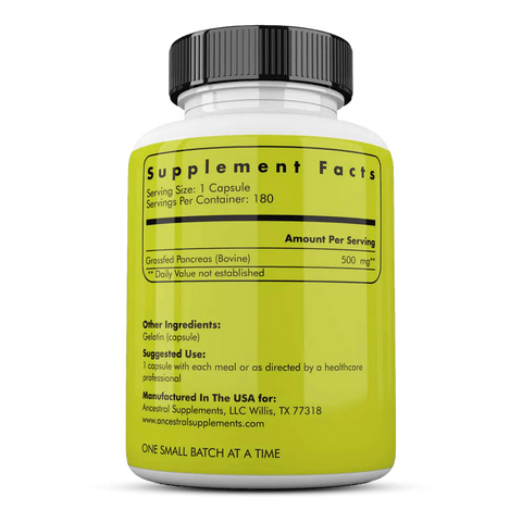 Ancestral Supplements Grass Fed Pancreas