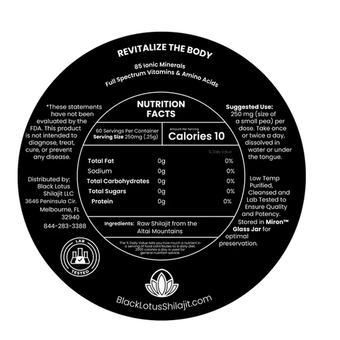 Black Lotus Shilajit Pure Shilajit Resin
