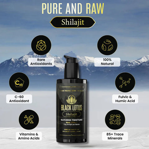 Black Lotus Shilajit Pure Shilajit Tincture