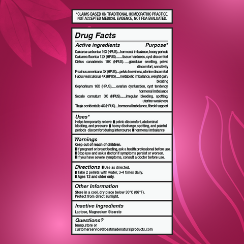 BestMade Natural Products BM36 Fibroid & Ovarian Cyst Formula (140 Pellets) Supplement BestMade Natural Products