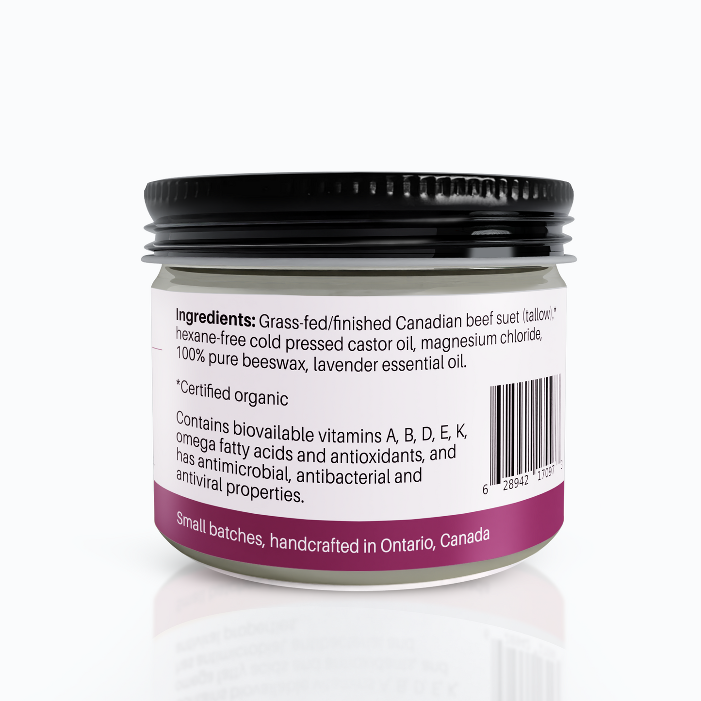 Lavender Feet, Foot Cream, Lavender and Magnesium, Organic Grass-Fed/Finished Tallow 60 ml