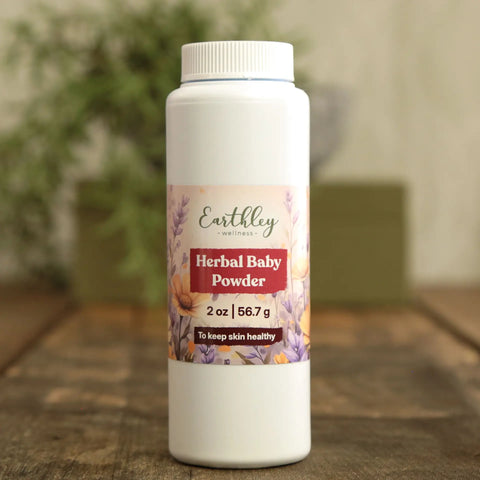 Earthley Herbal Baby Powder (2 OZ) Herbal Baby Powder Earthley