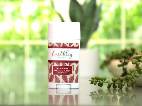 Earthley Mineral Deodorant (2.5 OZ) (LAVENDER) (With Candelilla Wax)