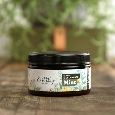 Earthley Magic Muscle Ease With Candelilla Wax (2 OZ JAR) (MINT) Lotion & Moisturizer Earthley
