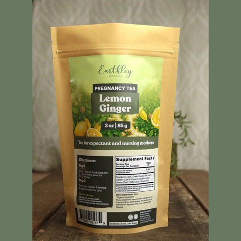 Earthley Pregnancy Tea (3 OZ) (LEMON GINGER) Tea Earthley