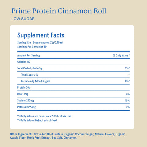 Equip Prime Protein Cinnamon Roll (Stevia Free) Equip Foods