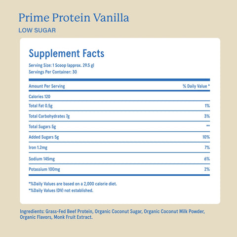 Equip Prime Protein Vanilla (Stevia Free) Dietary Supplement Equip Foods