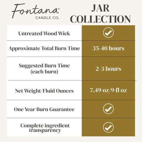 Fontana Candle Co. Pure Vanilla Jar Candle