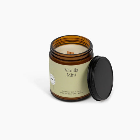 Fontana Candle Co. Vanilla Mint Jar Candle (9 oz Straight Sided Jar) (35 to 40 hours)