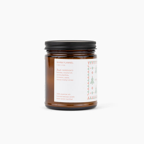 Fontana Candle Co. Merry Christmas Warm Flannel Jar Candle (9 oz Jar) Candle Fontana Candle Co