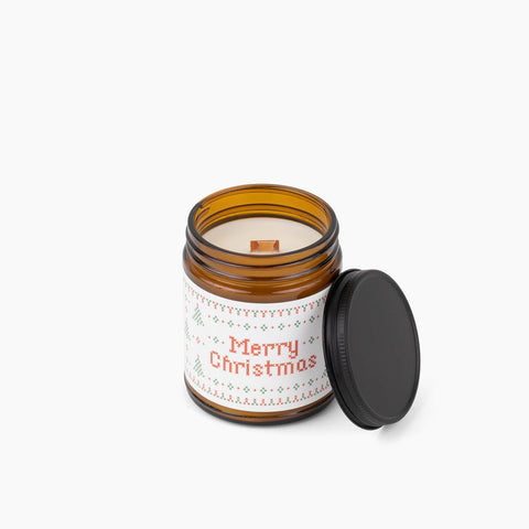 Fontana Candle Co. Merry Christmas Warm Flannel Jar Candle (9 oz Jar) Candle Fontana Candle Co