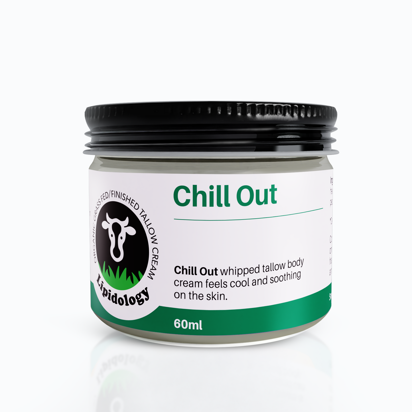 Chill Out Body Cream, Peppermint-Vanilla Organic Grass-Fed Tallow 60 ml