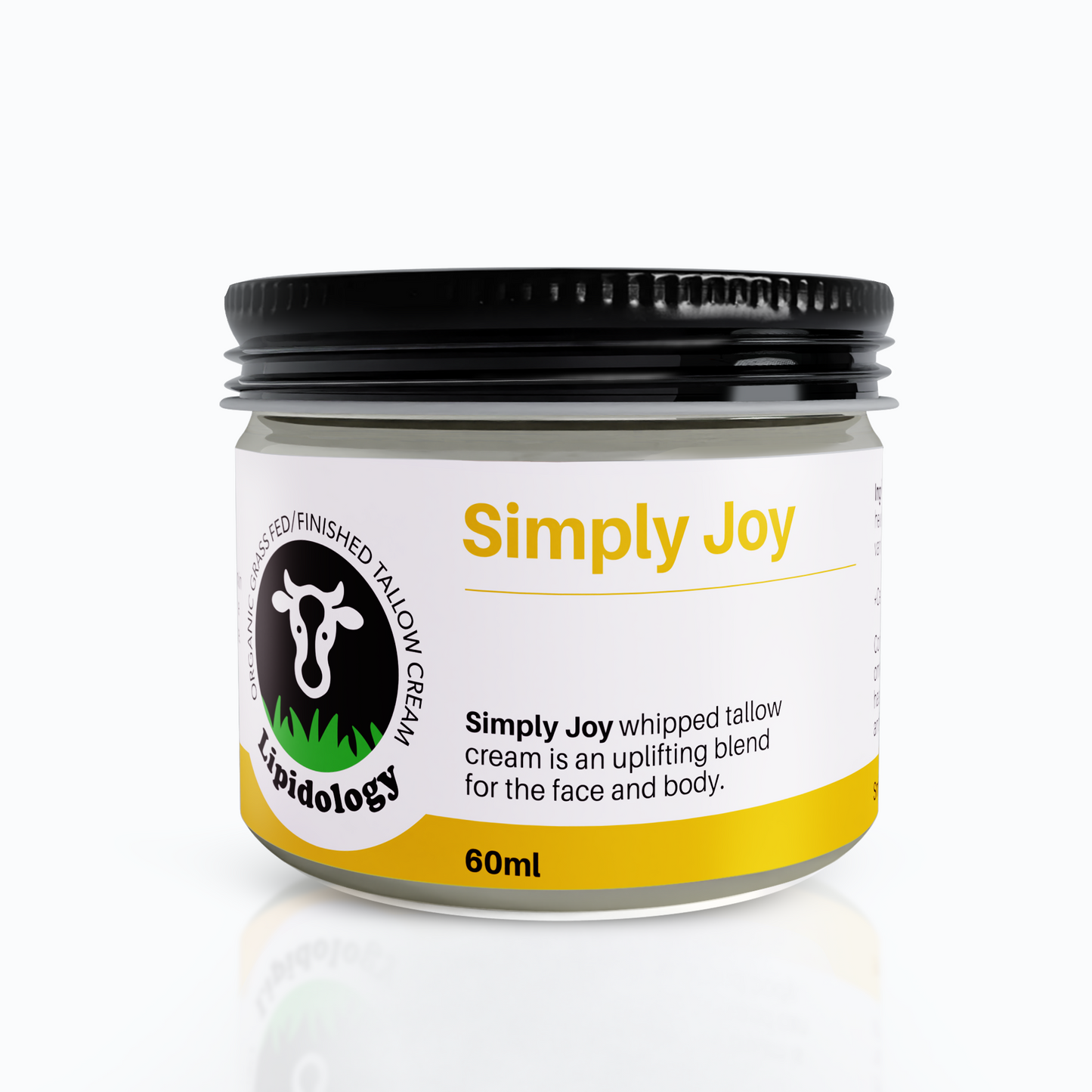 Simply Joy, Face and Body Cream, (Skin-Safe Bergamot) Organic Grass-Fed/Finished Tallow, 60 ml