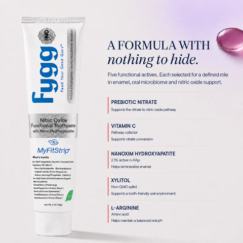 Fygg Nitric Oxide Functional Toothpaste with Nano-Hydroxyapatite - Wild Mint