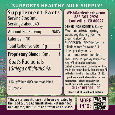 Wishgarden Herbs Goat's Rue Lactation Aid (2oz Pump)