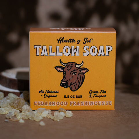 Grass Fed Tallow Bar Soap - Cedarwood Frankincense