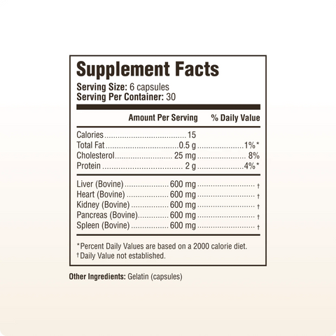 Heart and Soil Beef Organs Dietary Supplement Heart and Soil
