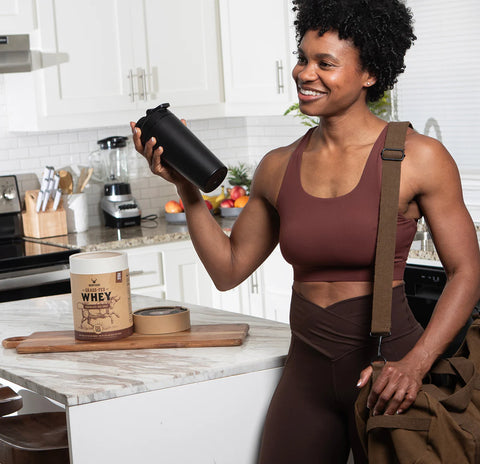 Heart and Soil Grass-Fed Whey Chocolate Sea Salt Protein Powder Heart and Soil