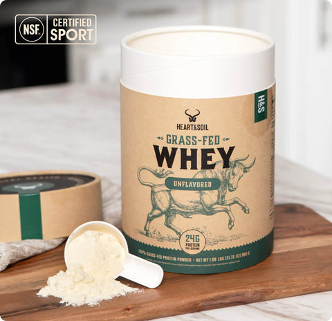 Heart and Soil Grass-Fed Whey Unflavored Protein Powder Heart and Soil