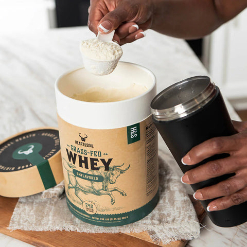 Heart and Soil Grass-Fed Whey Unflavored Protein Powder Heart and Soil