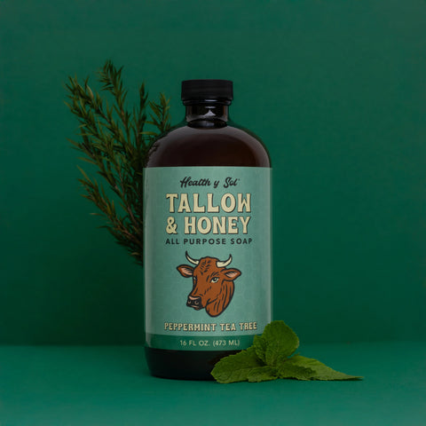 Health y Sol Tallow & Honey Liquid Soap - Peppermint Tea Tree Liquid Soap Health y Sol