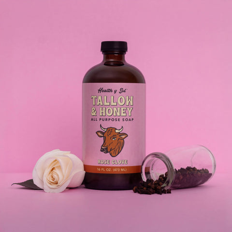Health y Sol Tallow & Honey Liquid Soap - Rose Clove Liquid Soap Health y Sol