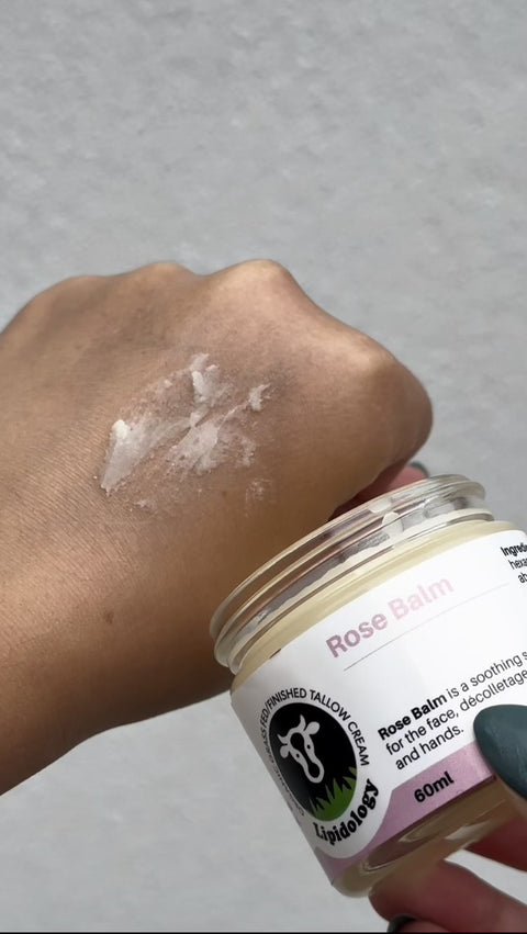 Rose Tallow Balm — Anti-Aging, Ultra Moisturizing | Lipidology Tallow Cream Lipidology