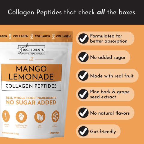 Just Ingredients Mango Lemonade Collagen Peptides