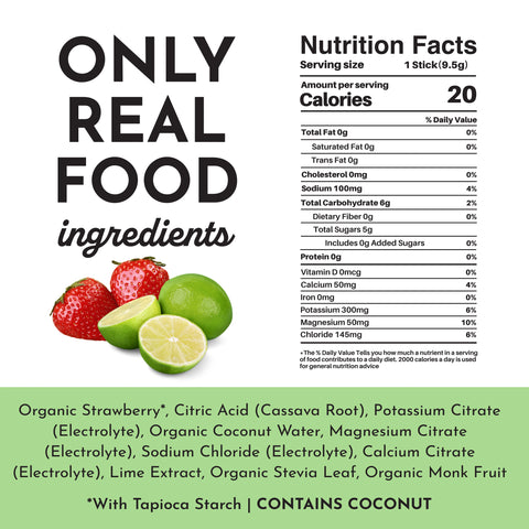 Just Ingredients Strawberry Limeade Electrolytes Stick