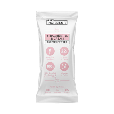Just Ingredients Strawberries & Cream Protein Powder Stick