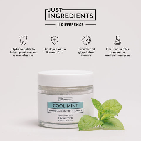 Just Ingredients Remineralizing Tooth Powder (Mint)