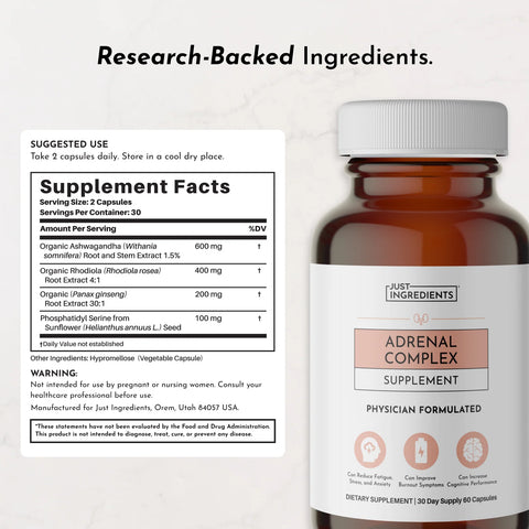 Just Ingredients Adrenal Complex Adrenal Complex Just Ingredients