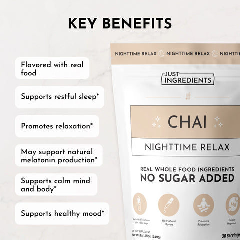 Just Ingredients Chai Nighttime Relax Supplement Just Ingredients