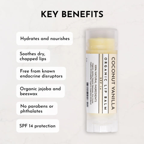 Just Ingredients Coconut Vanilla SPF 14 Lip Balm Lip Balms Just Ingredients