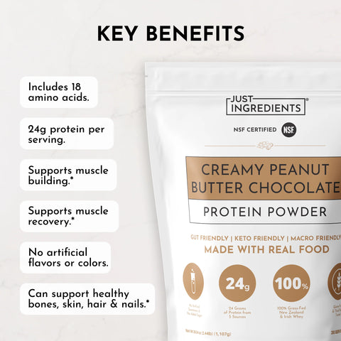 Just Ingredients Creamy Peanut Butter Chocolate Protein Powder Just Ingredients Protein Powder Just Ingredients