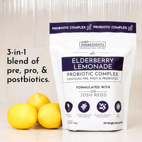 Just Ingredients Elderberry Lemonade 3-In-1 Probiotic Complex Probiotic Complex Just Ingredients