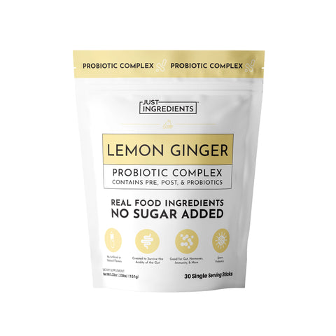 Just Ingredients Lemon Ginger 3-In-1 Probiotic Complex Probiotic Complex Just Ingredients