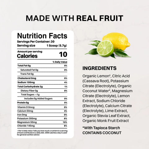 Just Ingredients Lemon Lime Electrolytes Stick Electrolytes Stick Just Ingredients