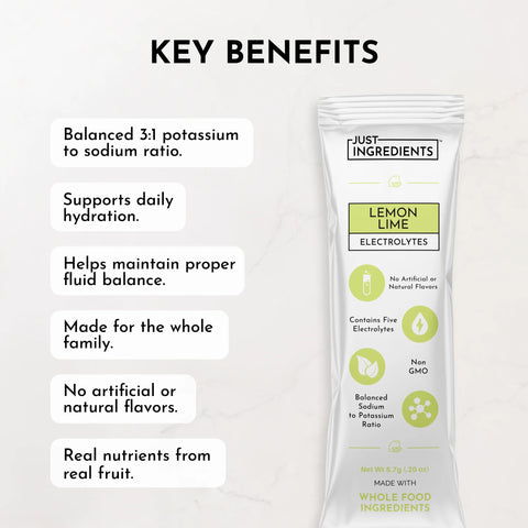 Just Ingredients Lemon Lime Electrolytes Stick Electrolytes Stick Just Ingredients